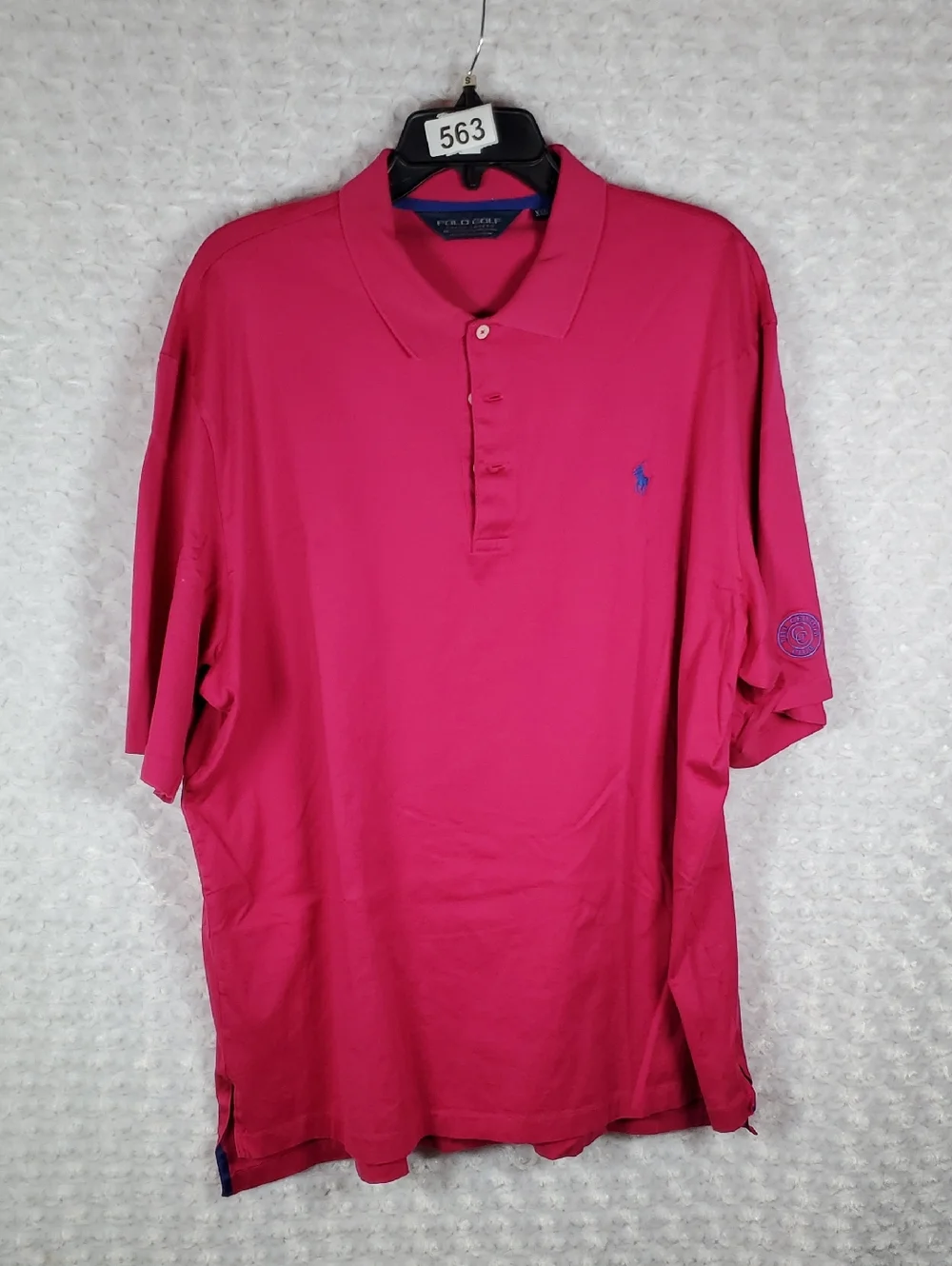 Polo by Ralph Lauren Men’s Hot Pink Short-Sleeve Golf Polo with The Georgia Club
